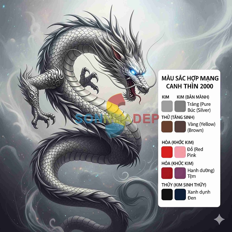 Nam Sinh Năm 2000 Hợp Với Màu Sơn Gì? Phong Thủy - Sonnhadep.com 105 Mệnh Phong Thủy Bạch Lạp Kim
